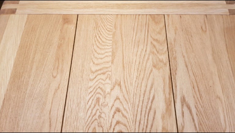Habitat Radius Solid Oak Dining Table And 2 x Bench Set 