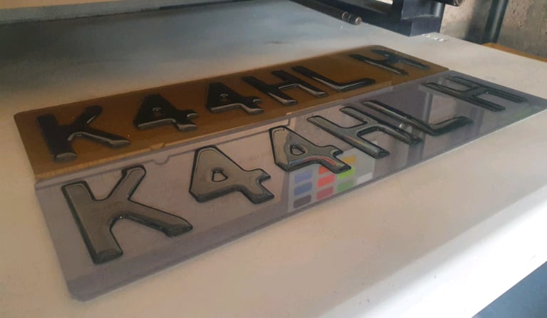 Tinted Car Number Plates 3D Gel 4D Laser Cut 4D Gel