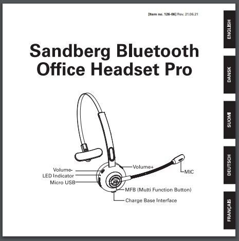 Bluetooth Office Headset Pro 126-06, New Sealed Unused