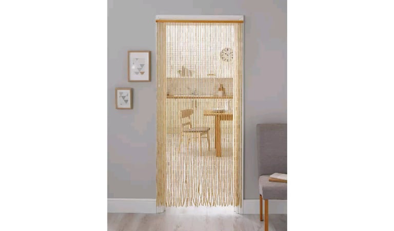 BRAND NEW - HM beaded Bamboo Door Curtain Natural