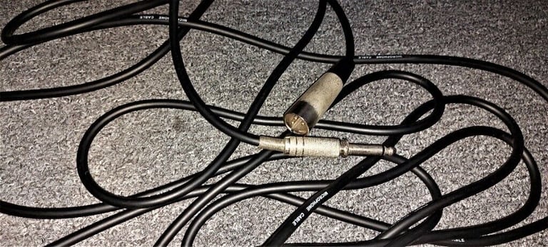 Microphone Cable Quarter Inch Jack To XLR [5- 6m] 
