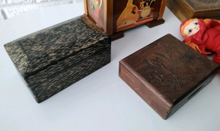 Retro small boxes and tins job lot garage find 