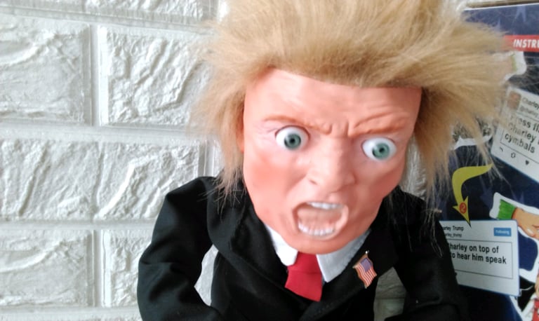 image for Charlie trump talking cymbal bashing toy