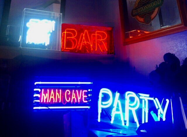 GENUINE GLASS-TUBE SHED PUB & HOME BAR NEON SIGNS for HOME BAR, DECKING BAR, MAN CAVE, WOMAN CAVE 