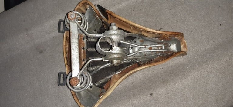 image for Vintage bike saddle seat 1940/50s -  Well sprung - ideal restoration PROJECT.
