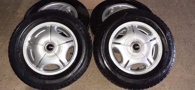 image for 12 INCH CITTA WHEELS IN GREAT CONDITION WITH TYRES X 4 ~ BARGAIN