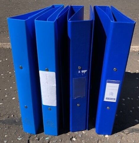 15 Blue A4 Folders (6 Lever Arch files and 9 Ring binders) from smoke-free home