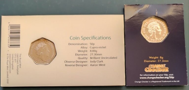 HOT!2018 Isaac Newton 50p Coin - about 20k MINTAGE, BU+2017 Isaak Newton,BU