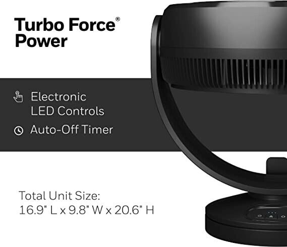 Honeywell HF715BE Oscillating Floor Fan,E Small, Black – Oscillating Personal Fan for Home .