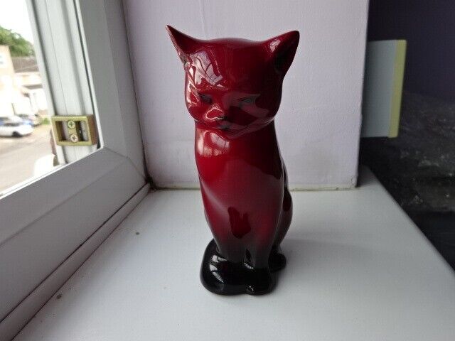 image for Royal Doulton flambe seated cat