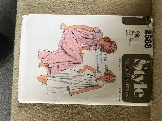 image for lady's nightdress pattern