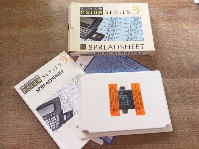 Psion Series 3 hand held computer plus Spreadsheet software,  NEW in boxes