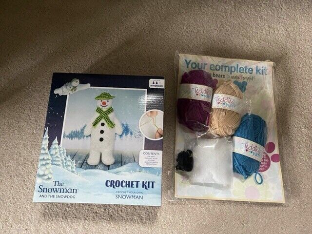 2 crochet kits: 3 Little Bears and Snowman. Collect Chichester 