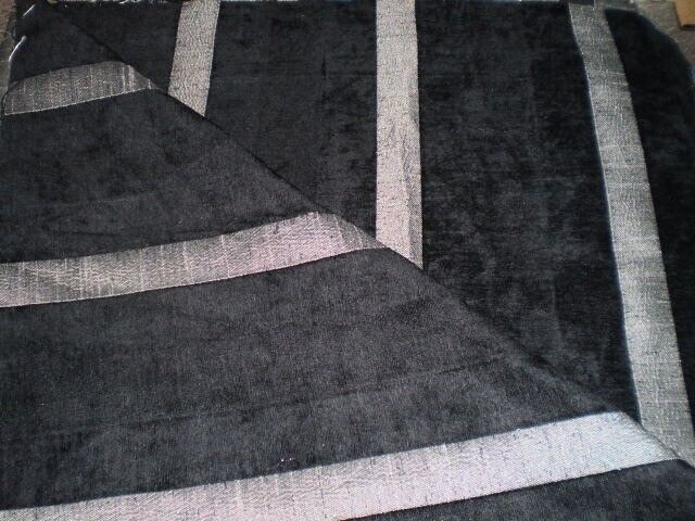 Fabric  Good Quality  Fabric  Velour  Black Grey Multi  Colour New 