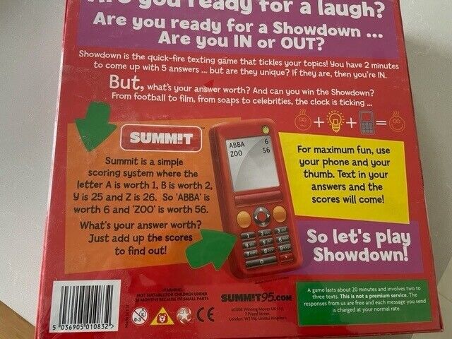 SHOW DOWN - Texting Game by Summit ,NEW & SEALED