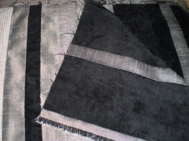 Fabric  Good Quality  Fabric  Velour  Black Grey Multi  Colour New 