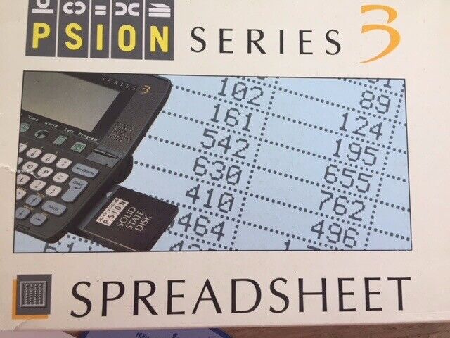 Psion Series 3 hand held computer plus Spreadsheet software,  NEW in boxes