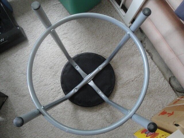 Black Seated Stool on Grey Legs - Used 