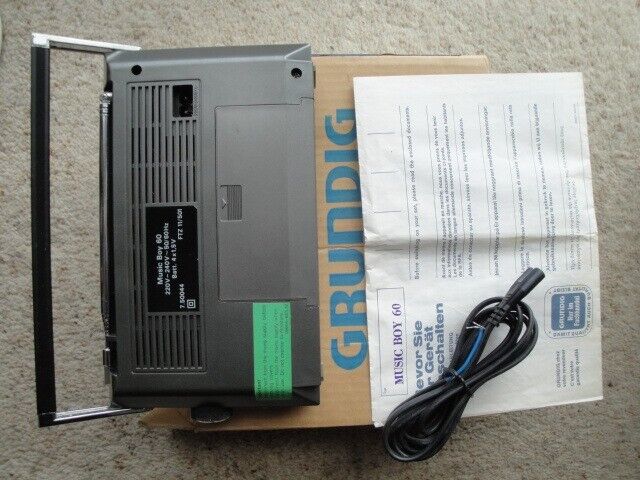 As New Grundig Music-Boy 60L Metallic Portable / Mains Radio. Ref L1306