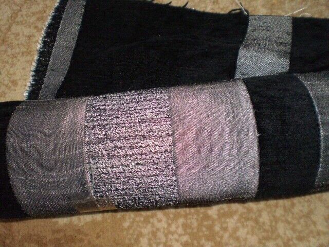 Fabric  Good Quality  Fabric  Velour  Black Grey Multi  Colour New 