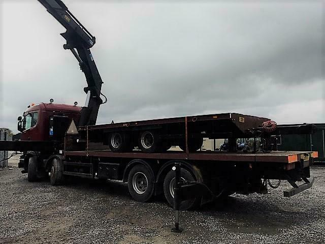 2007 SCANIA R380 8X4 SLEEPERCAB HIAB FLATBED COUPLED WITH 20FT TRAILER