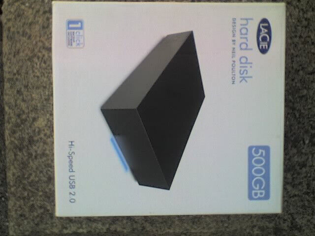 image for LACIE 500Gb Black External Hard Drive , USB2 Interface with PSU & Cable
