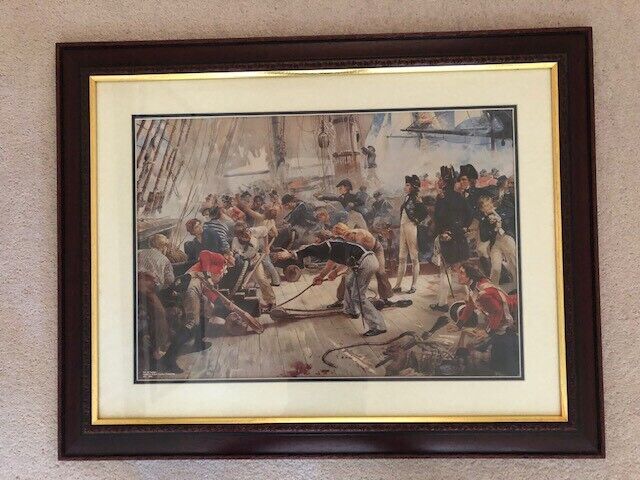 image for Framed Print: Hero of Trafalgar picture by William Heysman Overend RA. Collect Chichester