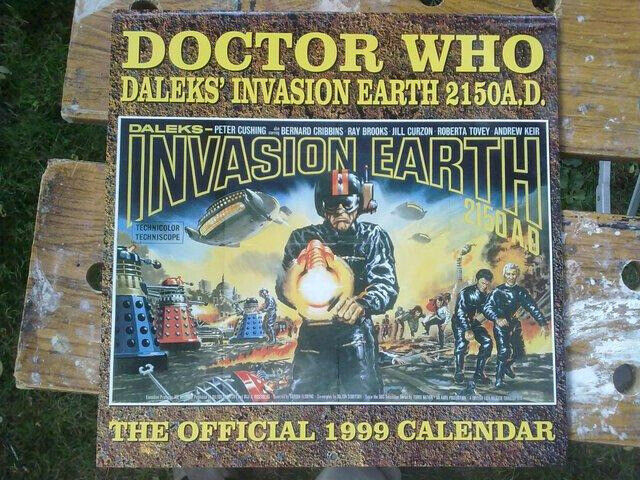 image for  Dr Who Invasion Earth 2150AD 1999 Calendar ALL MUST GO!  Collector's!