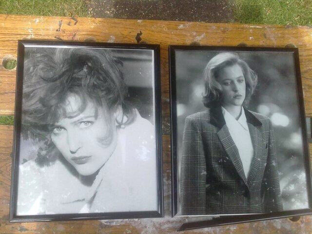 Gillian Anderson Collector's photos Glass frames X Files X2