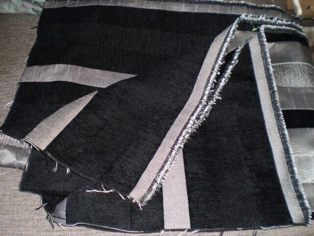Fabric  Good Quality  Fabric  Velour  Black Grey Multi  Colour New 