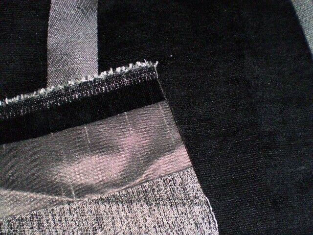 Fabric  Good Quality  Fabric  Velour  Black Grey Multi  Colour New 