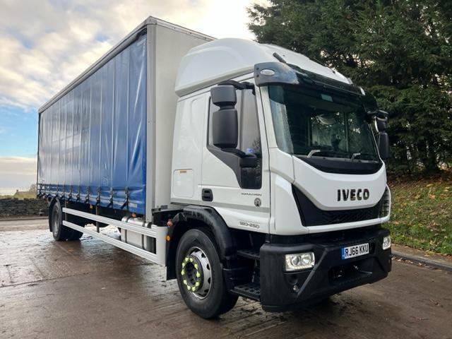 2016 66 Iveco Eurocargo 180-250 Euro 6 sleeper cab 26ft curtain sider tail-lift