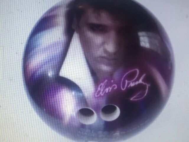 EXTREMELY Rare / UNIQUE - Elvis 10 pin bowling ball **STUNNING**