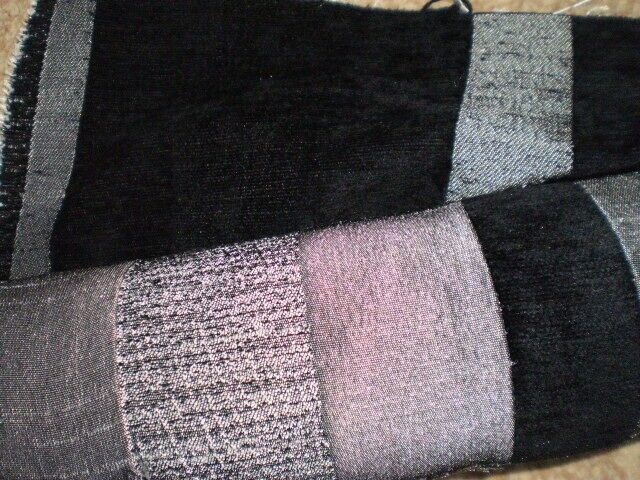 Fabric  Good Quality  Fabric  Velour  Black Grey Multi  Colour New 