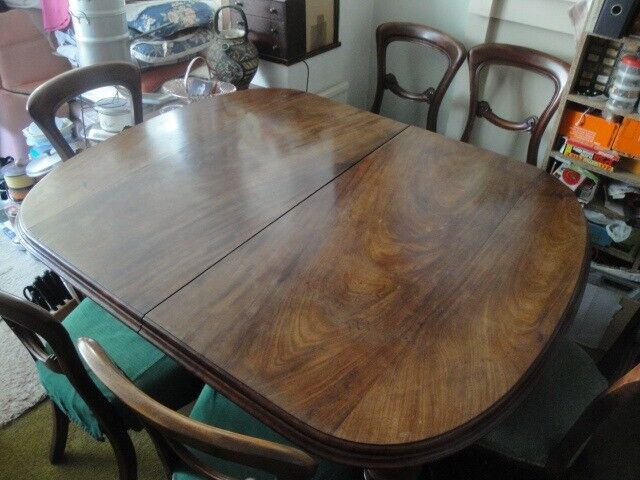 Victorian Extending Table and 9 chairs. Ref L889