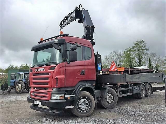 2007 SCANIA R380 8X4 SLEEPERCAB HIAB FLATBED COUPLED WITH 20FT TRAILER