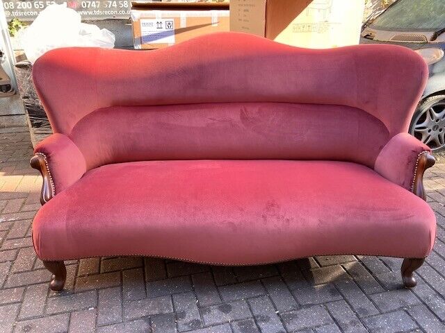 Vintage velvet deals couch for sale