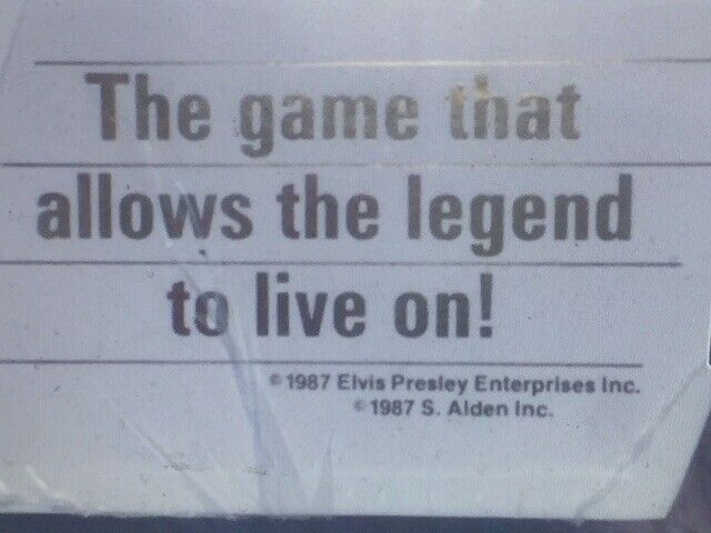 V.RARE:Elvis Trivia/Board Game 'Game That Allows the Legend to Live on!' **NEW**