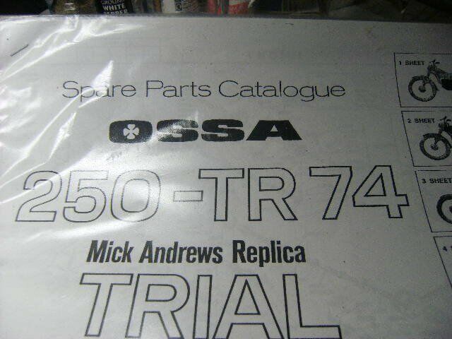 image for Ossa spare parts catologue £15.