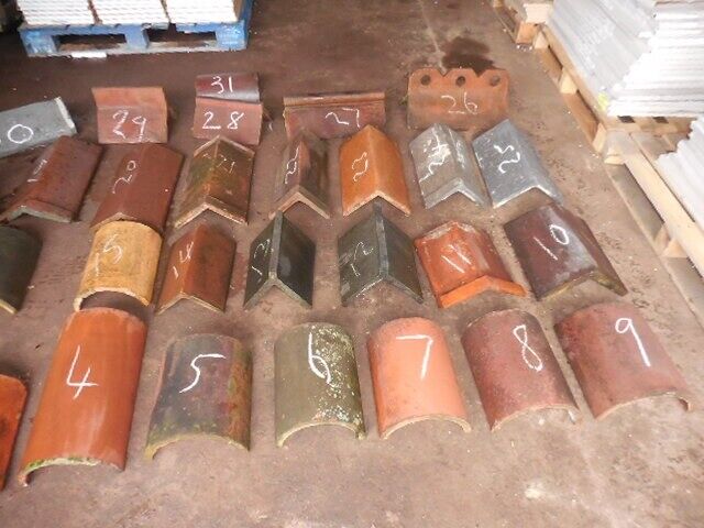 Reclaimed Ridge tiles Red and Blue roll top Lots off others available 