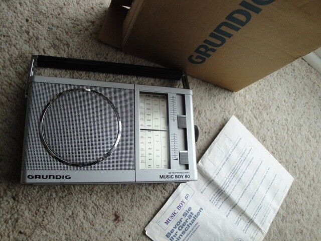 As New Grundig Music-Boy 60L Metallic Portable / Mains Radio. Ref L1306