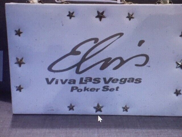 VERY RARE: Viva Las Vegas Elvis Poker Set / Case **NEAR MINT CONDITION**