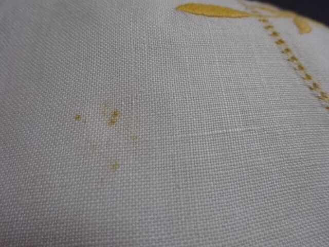 Embroidered linen tablecloth