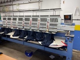 USED INDUSTRIAL HAPPY EMBROIDERY MACHINE-8 HEAD 15 COLOUR