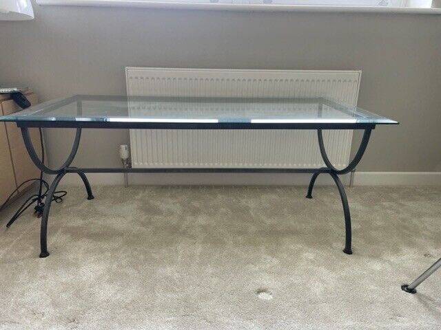 Large glass topped coffee/ occasional table 
