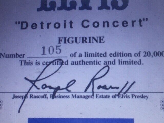 EXTREMELY RARE: Elvis ‘Detroit Concert’ Doll **AS NEW** ONLY 20,000 MADE – BOXED