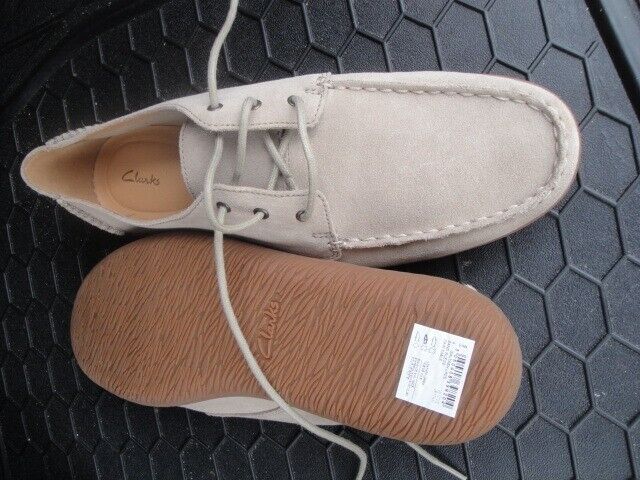 Clarks Brown Suede Type Lace Up Shoes Size 10.5G New