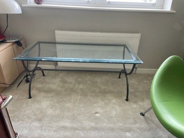Large glass topped coffee/ occasional table 