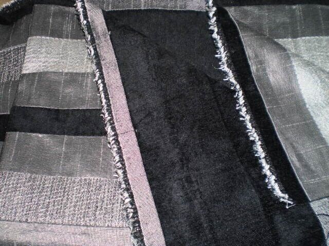 Fabric  Good Quality  Fabric  Velour  Black Grey Multi  Colour New 