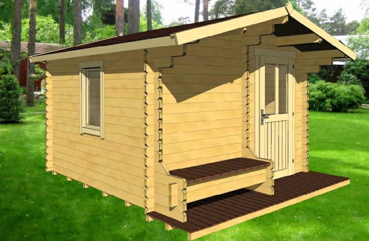 Timber cabin "Tom" 3×3m and 3×4m - finance available 